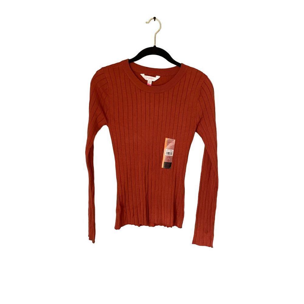 No boundaries NWT women’s rust colored/fall longsleeve ribbed top size med